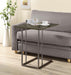 Pedro Expandable C-Shaped Sofa Side Table Weathered Grey