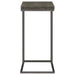 Pedro Expandable C-Shaped Sofa Side Table Weathered Grey