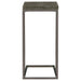 Pedro Expandable C-Shaped Sofa Side Table Weathered Grey
