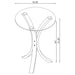 Edgar Round Glass Top Accent Side Table Cappuccino