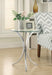 Eloise Round Glass Top Accent Side Table Chrome