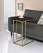 Pedro Expandable C-Shaped Sofa Side Table Chestnut