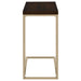 Pedro Expandable C-Shaped Sofa Side Table Chestnut