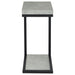 Beck Engineered Wood C-Shape Sofa Side Table Cement
