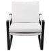 Rosalind Upholstered Track Arm Accent Chair White