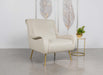 Ricci Upholstered Saddle Arm Accent Chair Stone
