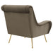 Ricci Upholstered Saddle Arm Accent Chair Truffle