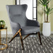 Walker Upholstered high Wingback Accent Chair Slate