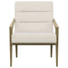 Kirra Upholstered Metal Arm Accent Chair Cream
