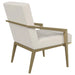 Kirra Upholstered Metal Arm Accent Chair Cream