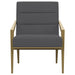 Kirra Upholstered Metal Arm Accent Chair Dark Grey