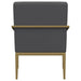 Kirra Upholstered Metal Arm Accent Chair Dark Grey