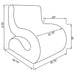 Ronea Boucle Upholstered Armless Curved Chair Charcoal