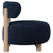 Zonie Boucle Upholstered Barrel Back Accent Chair Blue