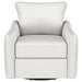 Madia Upholstered Sloped Arm Swivel Glider Chair Vanilla