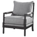 Blanchett Upholstered Bobbin Accent Chair Grey and Black