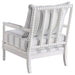 Blanchett Upholstered Bobbin Accent Chair White and Navy