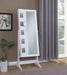 Doyle Cheval Mirror with Jewelry Storage White
