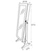 Tutuola Cheval Mirror with Jewelry Storage Black