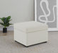 Winter Upholstered Hydraulic Lift Top Storage Ottoman Beige