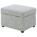 Winter Upholstered Hydraulic Lift Top Storage Ottoman Grey