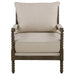Blanchett Upholstered Bobbin Accent Chair Beige and Natural
