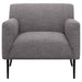 Darlene Upholstered English Arm Accent Chair Charcoal
