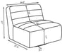 Cobie Upholstered Armless Swivel Chair Natural