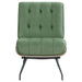 Aloma Upholstered Tufted Armless Accent Chair Green