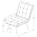 Aloma Upholstered Tufted Armless Accent Chair Green