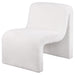 Drayton Upholstered Curved Armless Accent Chair Ivory