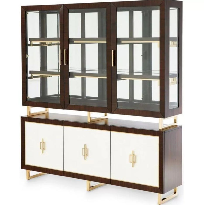 AICO Belmont Place Buffet with China Top in Espresso
