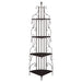 Poppy 74-inch 4-shelf Corner Bookshelf Copper and Cappuccino