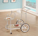 Sarandon 3-tier Glass Shelf Metal Bar Cart Chrome