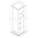 Robinsons Swivel Accent Cabinet with Cork Board White