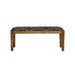 Lamont Fabric Upholstered Accent Bench Black and Natural