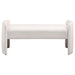 Peoria Velvet Upholstered Accent Bench Ivory