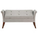 Farrah Velvet Upholstered Rolled Arm Storage Bench Beige