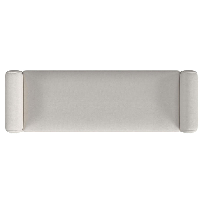 Rex Fabric Upholstered Accent Bench with Armrests Vanilla