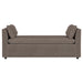 Robin Upholstered Accent Bench with Armrests Brown