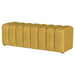 Summer Fabric Upholstered Tufted Accent Bench Mustard Yellow