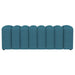 Summer Fabric Upholstered Tufted Accent Bench Peacock Blue