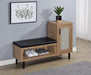 Teller 1-door Entryway Shoe Storage Bench Natural Oak