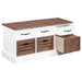 Alma 3-drawer Storage Bench Weathered Brown and White