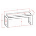 Aiden Fabric Upholstered Accent Bench Distressed White