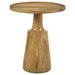 Ixia Round Solid Mango Wood Accent Side Table Natural