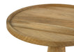 Ixia Round Solid Mango Wood Accent Side Table Natural