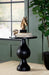Dianella Round Pedestal Base Accent Side Table Black Stain