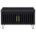 Brixton 2-door Padded Entryway Shoe Storage Bench Black