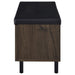 Brixton 2-door Padded Entryway Shoe Storage Bench Smoked Oak